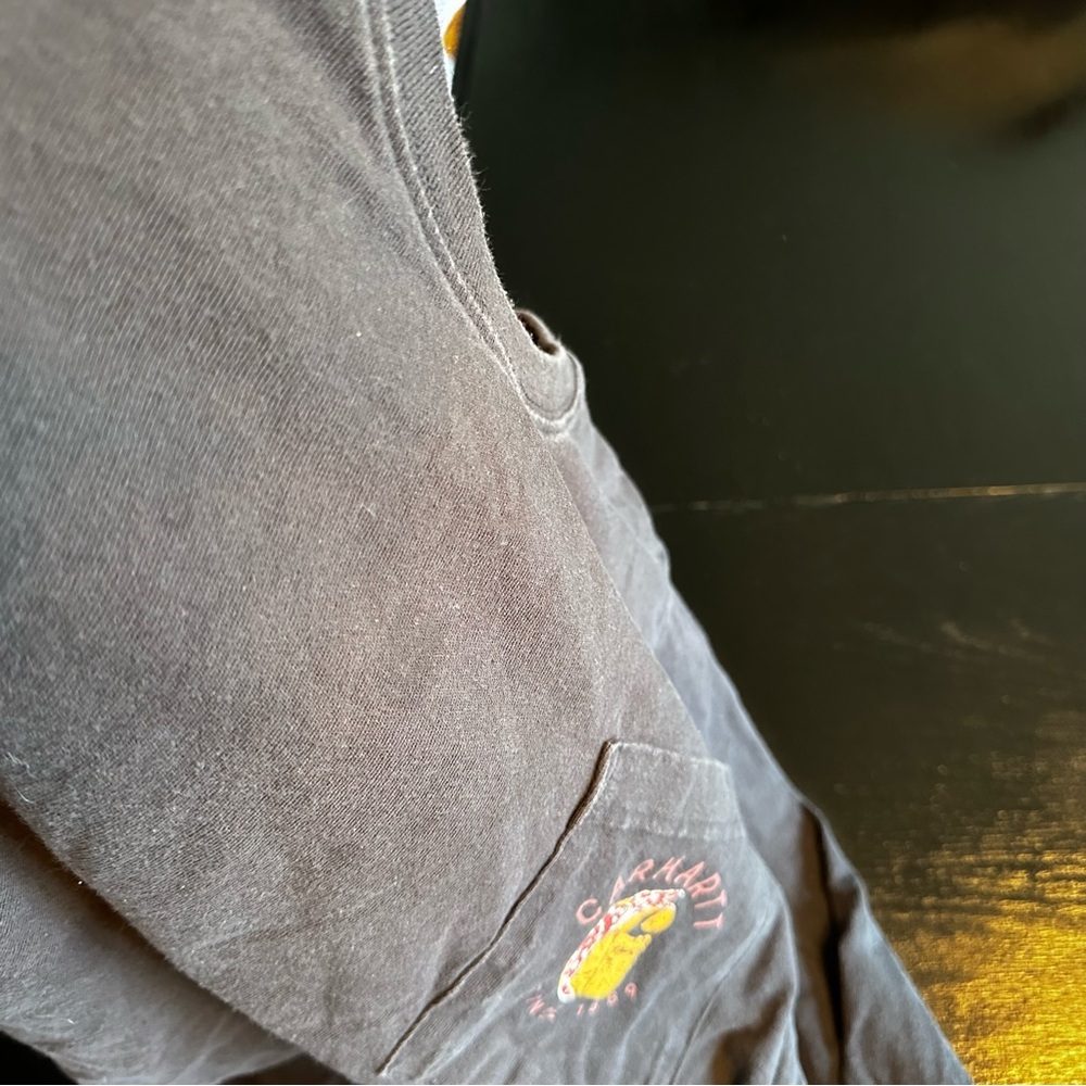 Carhartt XL Black Rosie The riveter Work Long Sleeve Tee Work Construction - Picture 5 of 7